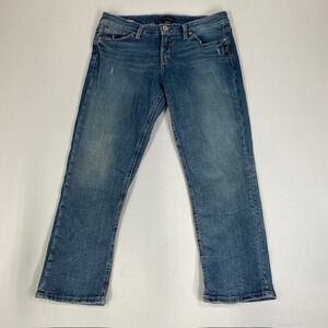 Silver Jeans Suki Capri Distressed Denim Jeans W30 L22